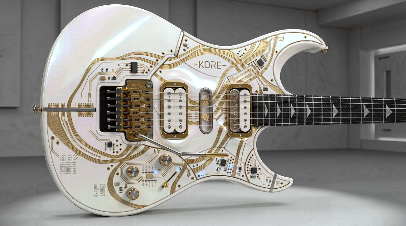 " X - Cyber Lab " - White Finish And Circuit Patterns -
